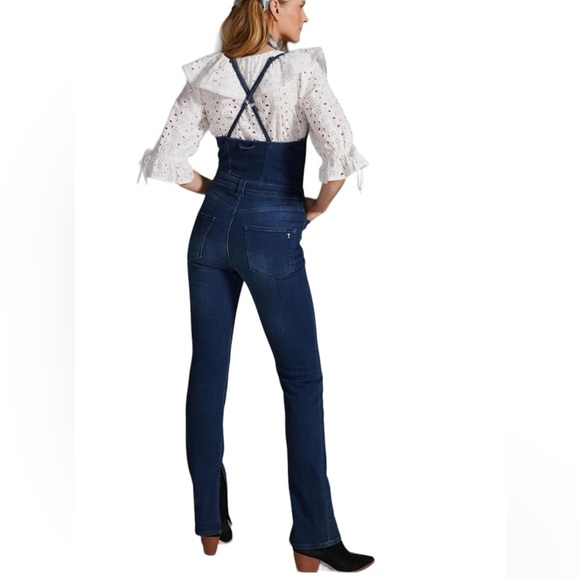 ANTHROPOLOGIE Pilcro Split Seam Denim Overalls - Picture 3 of 10
